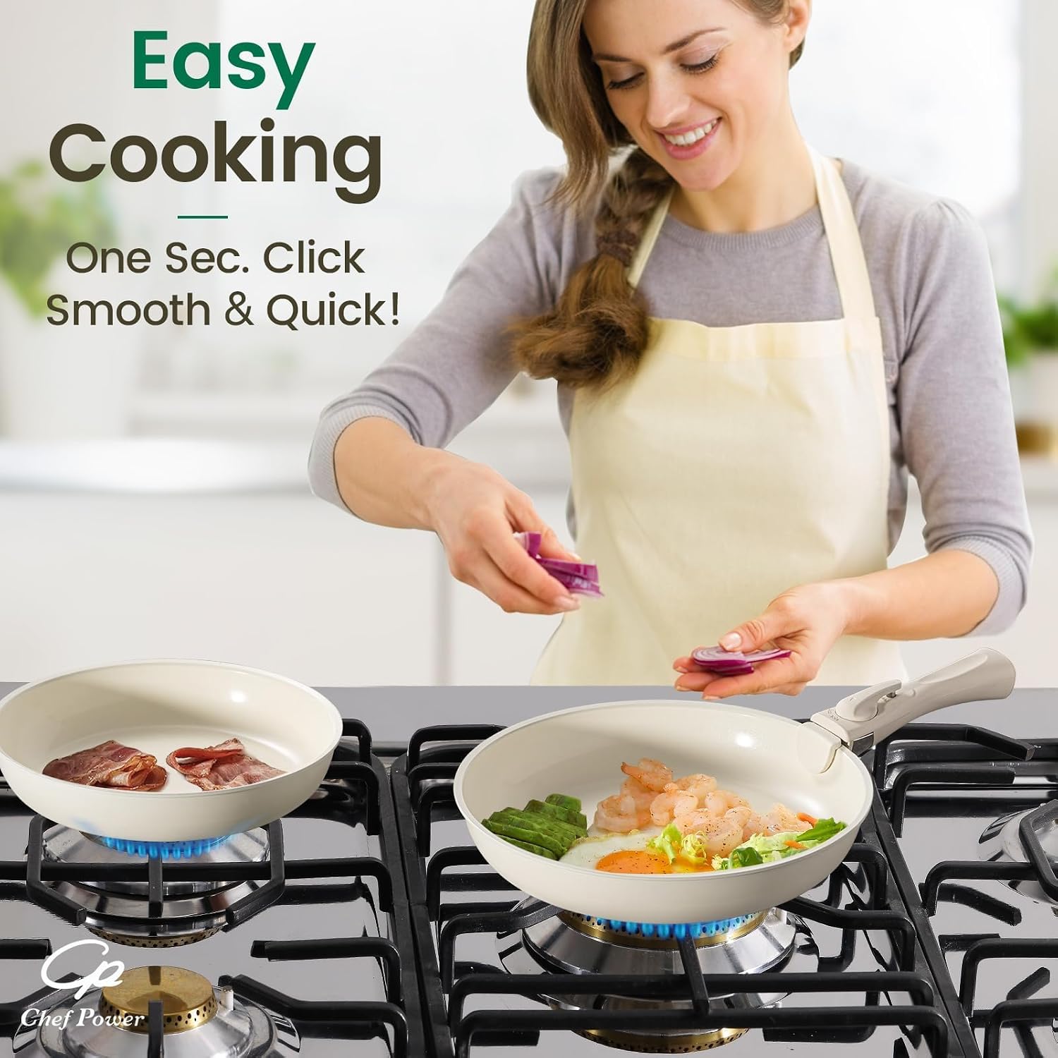 Chef Power Ceramic Cookware Set - Hình 2