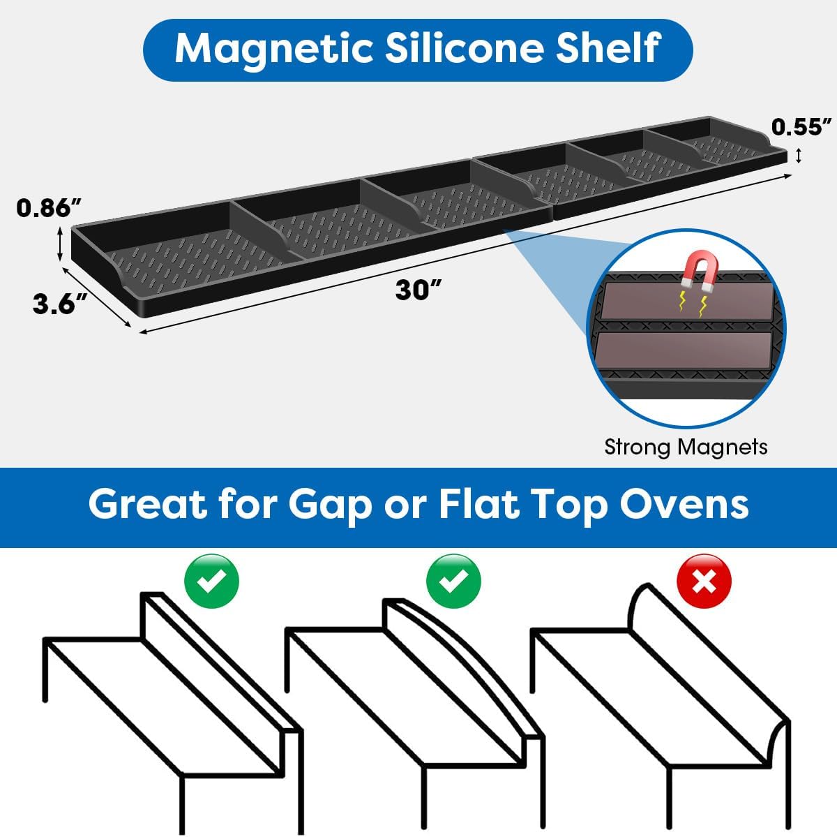 Magnetic Stove Top Shelf Organizer - Hình 2